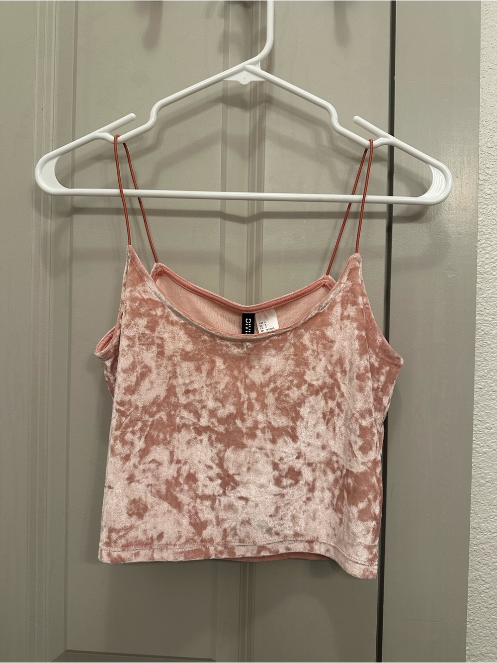 H&M Velvet Rose Pink Cami Tank Top